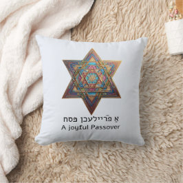 Gelukkig Pesach Ster van David Kussen