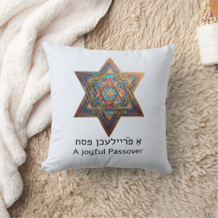 Gelukkig Pesach Ster van David Kussen