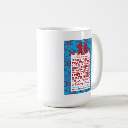 Gelukkig pinda-vrije feestdag! (Mok) Koffiemok (Voorkant rechts)