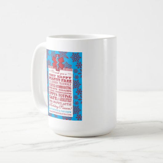 Gelukkig pinda-vrije feestdag! (Mok) Koffiemok (Voorkant links)