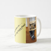 Gelukkig plaats me geen Aangepaste Foto Koffiemok (Voorkant rechts)