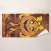 Gelukkig pompoen. badhanddoek (Badhanddoek)