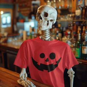 Gelukkig pompoen gezicht kostuum t-shirt