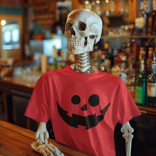 Gelukkig pompoen gezicht kostuum t-shirt