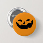 Gelukkig Pompoen Gezicht Ronde Button 5,7 Cm (Voorkant /achterkant)