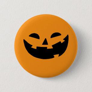 Gelukkig Pompoen Gezicht Ronde Button 5,7 Cm