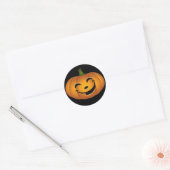 Gelukkig Pompoen Gezicht voor Halloween Fun Ronde Sticker (Envelop)