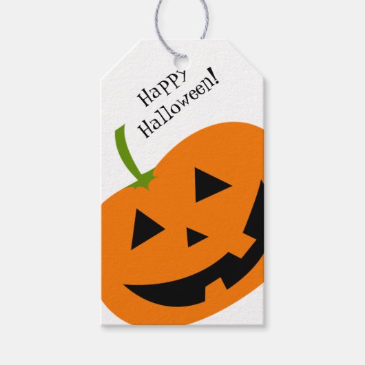 Gelukkig Pompoen Halloween Cadeaubijsluiter Cadeaulabel (Voorkant)
