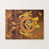 Gelukkig pompoen. legpuzzel (Horizontaal)