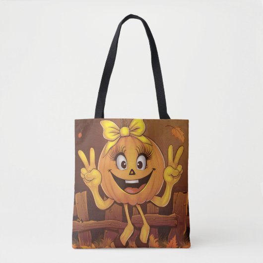 Gelukkig pompoen. tote bag (Voorkant)