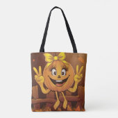 Gelukkig pompoen. tote bag (Achterkant)