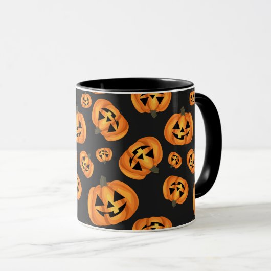 Gelukkig pompoengezicht | Halloween Mok (Voorkant rechts)