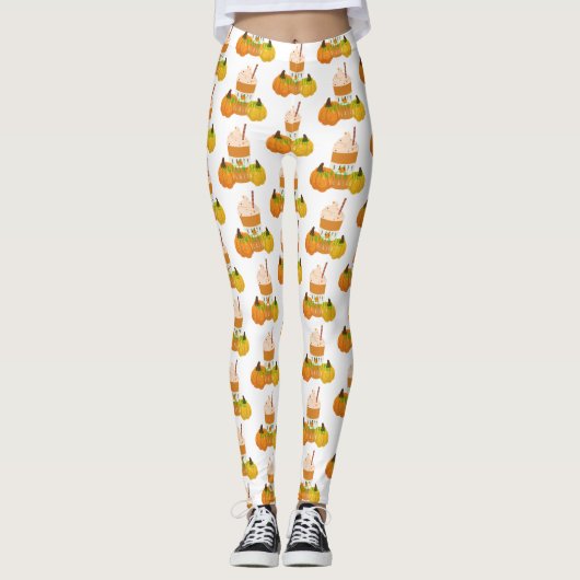 gelukkig pompoenkruid leggings (Voorkant)