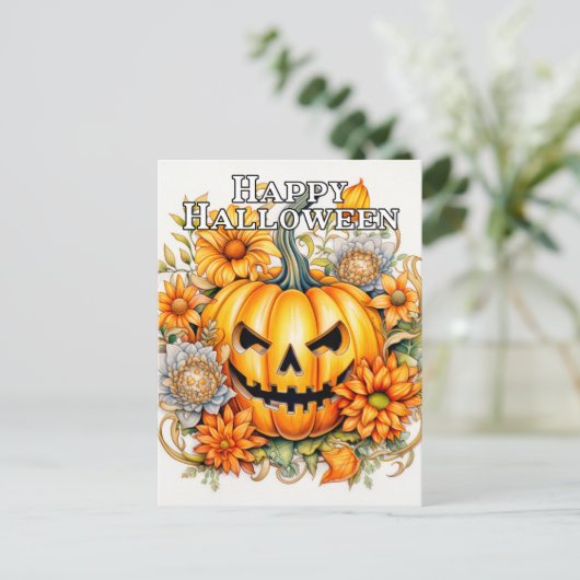 Gelukkig pompoenseizoen briefkaart (Staand voorkant)