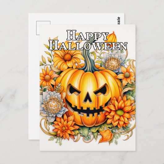 Gelukkig pompoenseizoen briefkaart (Voorkant / Achterkant)