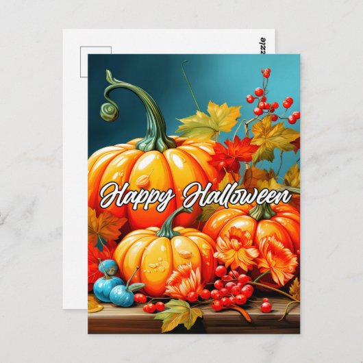 Gelukkig pompoenseizoen briefkaart (Voorkant / Achterkant)