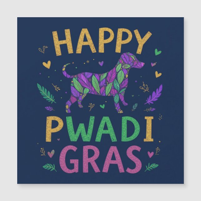 Gelukkig pootje Mardi gras (Voorkant)