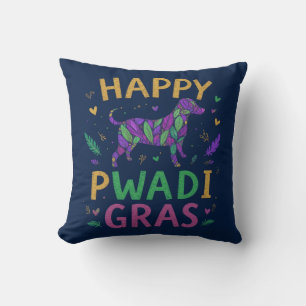 Gelukkig pootje Mardi gras Kussen