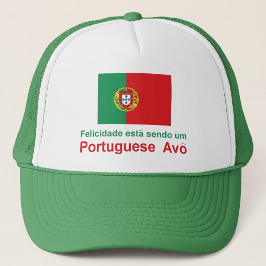 Gelukkig Portugees Avo (grootvader) Trucker Pet (Voorkant)