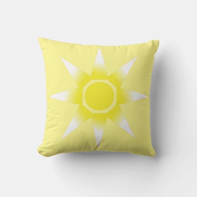 Gelukkig Positieve Magische Zon Kussen (Voorkant)