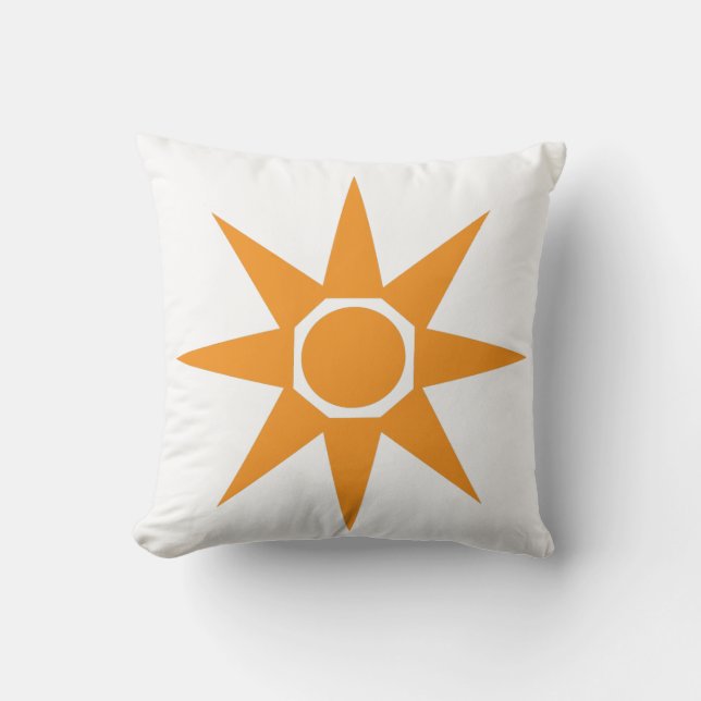 Gelukkig Positieve Magische Zon Kussen (Voorkant)
