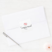 Gelukkig Post Zakelijk - Hartje Vierkante Sticker (Envelop)