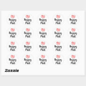 Gelukkig Post Zakelijk - Hartjes Ronde Sticker (Vel)