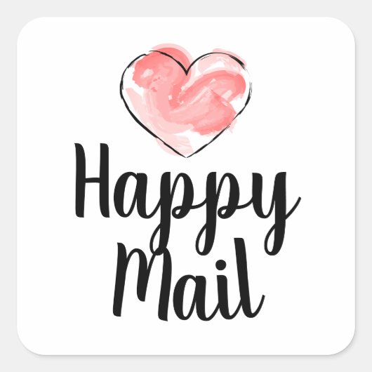 Gelukkig Post Zakelijke Sticker - Lief Hart (Voorkant)
