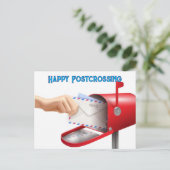 Gelukkig Postcrossing Briefkaart (Staand voorkant)