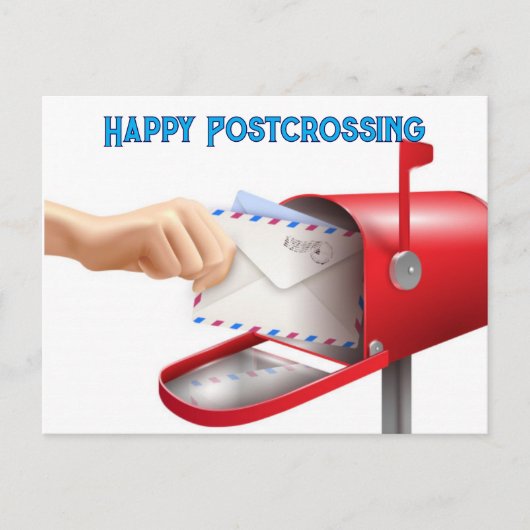 Gelukkig Postcrossing Briefkaart (Voorkant)