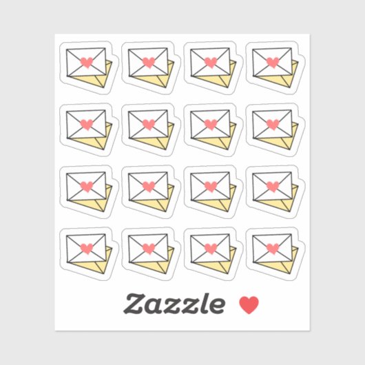 Gelukkig postenvelop verzendherinnering Bujo Plann Sticker (Vel)