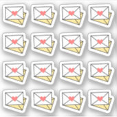 Gelukkig postenvelop verzendherinnering Bujo Plann Sticker (Voorkant)