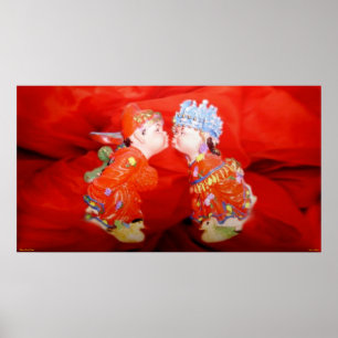 Gelukkig Poster met huwelijkspaar