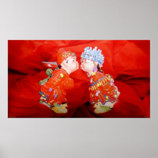 Gelukkig Poster met huwelijkspaar (Voorkant)