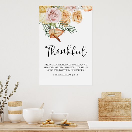 Gelukkig Poster van Gelukkig Thanksgiving (Keuken)