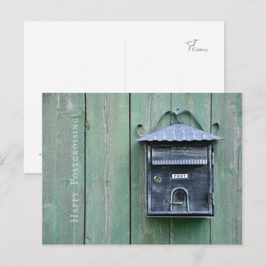 Gelukkig postkruis! Postbus. Briefkaart (Voorkant / Achterkant)