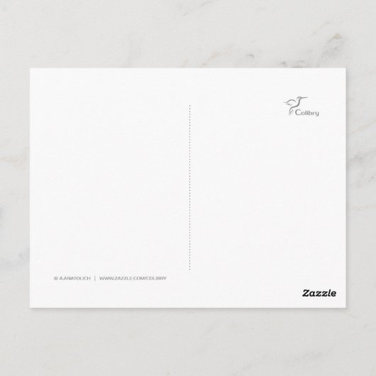 Gelukkig postkruis! Postbus. Briefkaart (Achterkant)