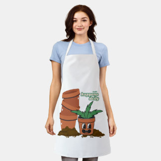 Gelukkig Pot & Soil Tuin Humor Vuil Ervaart Punt Schort