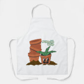 Gelukkig Pot & Soil Tuin Humor Vuil Ervaart Punt Schort (Voorkant)
