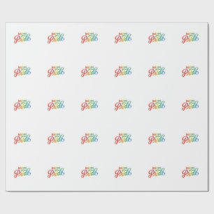 Gelukkig Pride Vintage Regenboog Typografie Shirt_ Cadeaupapier