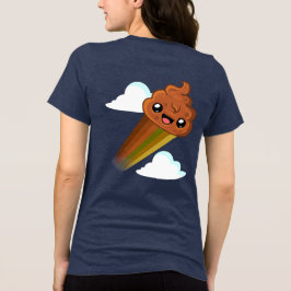 Gelukkig "Pudding" met Boost-achterkantafdruk - Ha Tri-Blend Shirt