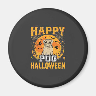 Gelukkig Pug Halloween Griezige Hond Ontwerp_1 Magneet