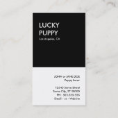 gelukkig puppy company visitekaartje (Achterkant)