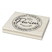 Gelukkig Purim gepersonaliseerd BIG Rubber Stamp w Rubberstempel (Stempel)