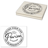 Gelukkig Purim gepersonaliseerd BIG Rubber Stamp w Rubberstempel (Gestempeld)