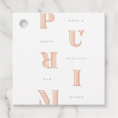 Gelukkig Purim in Neutrals Bedankjes Labels (Voorkant)