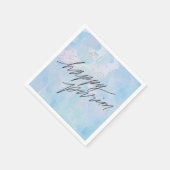 Gelukkig purim in wolkenblauw servet (Hoek)