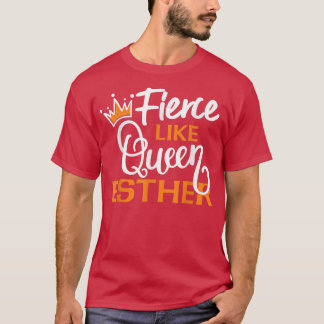 Gelukkig Purim ontwerpidee koningin Esther Hebreeu T-shirt