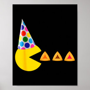 Gelukkig purim videospel dat hamantashen koningin  poster