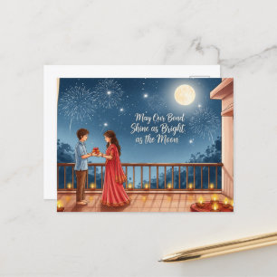 Gelukkig Rakhi, Raksha Bandhan Briefkaart